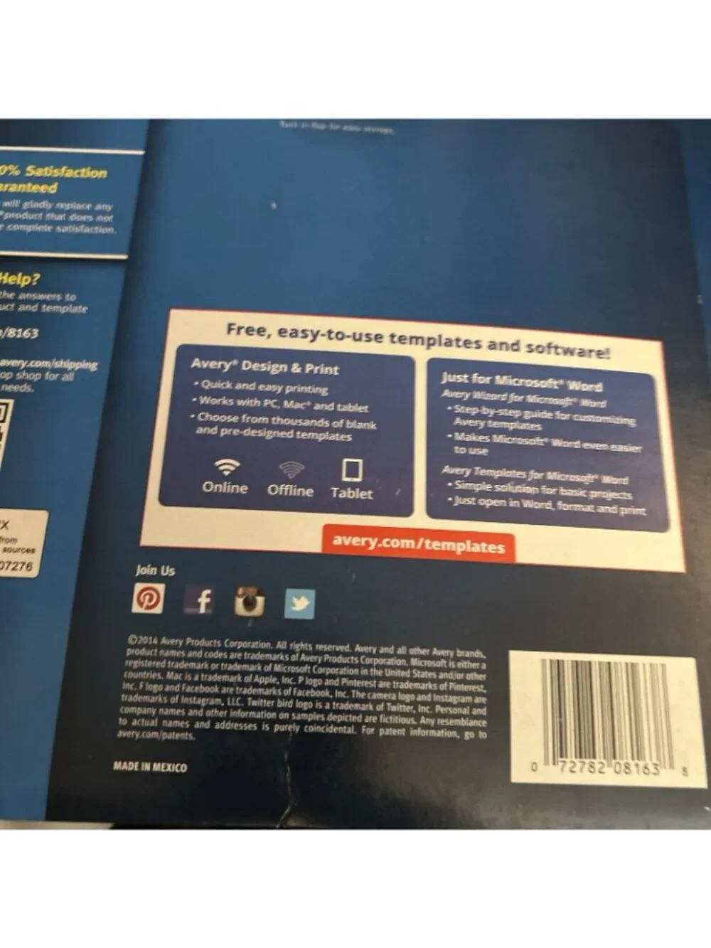 Avery® Shipping Labels with TrueBlock Technology, Inkjet, 2 x 4 New Open 22 pgs